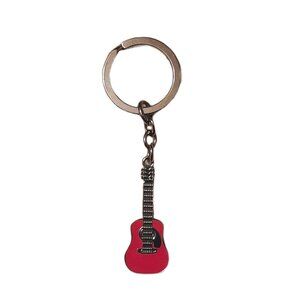 Pink Guitar Keychain